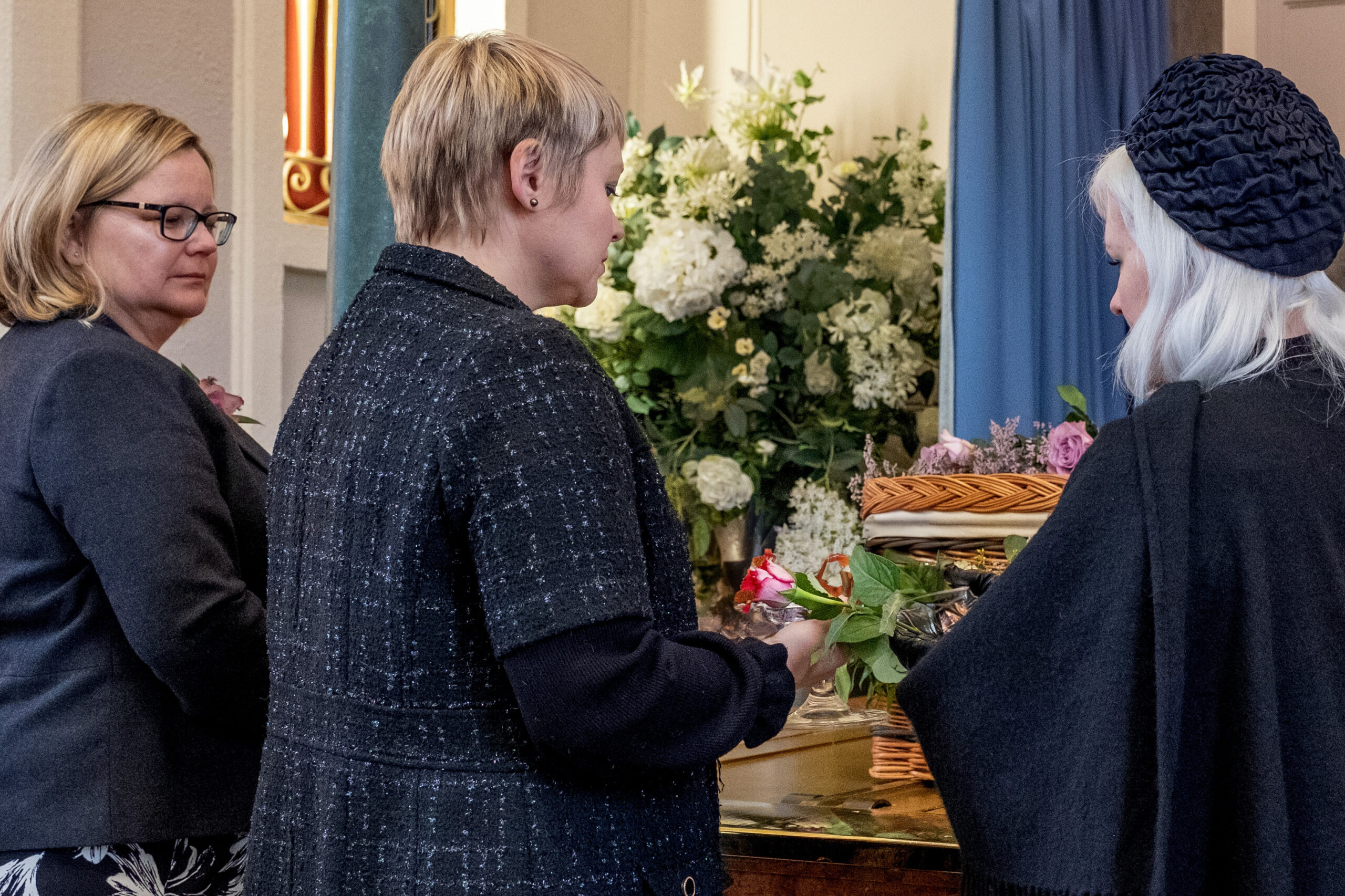 "Family and friends gather for a heartfelt funeral service at Three Shires Independent Funeral Services.